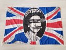 SEX PISTOLS Drapeau VINTAGE JAMIE REID C. 1977 GOD SAVE QUEEN DEADSTOCK  Flag