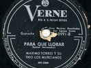 MAXIMO TORRES Y Su TRIO LOS MUCIANOS Para Que Llorar LATIN 78 Guaracha HEAR