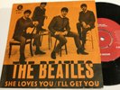 Very rare The Beatles single She Loves You Parlophone Red 1st  Sweden Exc/Exc