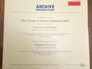 Works of BACH- Jesu, Der Du Meiner Seele / Magnificat. Red ARCHIVE ARC 73197. NM