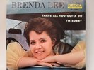 Brenda Lee I'M SORRY / THAT'S ALL YOU GOTTA DO (45/PS) #31093 PLAYS VG