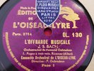 SET OF 6 X 78 RPM FERNAND OBRADOUS - J.S. BACH L'offrande FRENCH OL.130/1/2/3/4/5