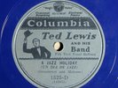 Ted Lewis and His Band E+ COLUMBIA 1525 78rpm BLUE WAX