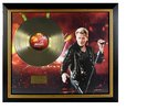 Johnny Hallyday-Disque d or sous cadre, certificat, allume le feu. Numéroté