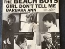 Beach Boys Barbara Ann (b/w Girl Don't Tell Me) 45 Picture Sleeve. Vintage Mint-