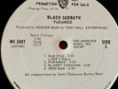 Black Sabbath Paranoid  Very Rare Promo Lp 1970  White Label