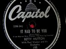 Betty Hutton It Had to Be You 78 PLAY GRADED Fully Tested