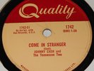 Quality 1742 Johnny Cash Come In Stranger / Guess Things Happen That Way 78 RPM