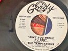 TEMPTATIONS . Ain't to proud to beg . PROMO . Same both sides .