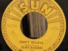Country Bopper Rockabilly SLIM RHODES Uncertain Love SUN 216 45 1955 PUSHMARKS