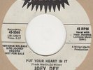 Joey Dee Put Your Heart In It Jubilee Demo  Soul Northern Motown