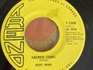 Bent Wind Sacred Cows Psych Garage Rock Original Canada 7” Vinyl