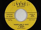 Blues R&B 45 - B. Brown & his Rockin' McVouts - Fannie Mae Is Back - Vest - VG+