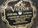 78 rpm Victor 21684, Helen Kane, I Wanna Be Loved By You, Anything Wrong, jazz E