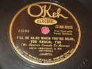 OKEH 41504 78 rpm LOUIS ARMSTRONG & HIS ORCH pre-war JAZZ EE+