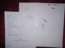 Prince White Label Test Pressing Dirty Mind LP 1980 VG++  MATRIX # BSK 3478 LW1