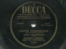 LOUIS ARMSTRONG Winter Wonderland) POP  78 RPM  RECORD