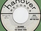 UNIQUE TEENS Jeannie / At the Ball 45rpm Hanover 1958 NYC doo-wop promo