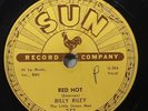 1957 SUN ROCKABILLY 78 rpm BILLY RILEY Red Hot / Pearly Lee REPAIRED CRACK