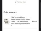 Tortured Poets Department Vinyl “The Manuscript” With HAND SIGNED Photo Preorder