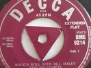Bill Haley,UK Export,Rock n Roll, EP,VG+/VG+,Decca,1956,Rock n Roll