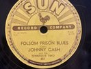 JOHNNY CASH SUN 232 78RPM FOLSOM PRISON BLUES RARE 1955 SHELLAC ORIGINAL