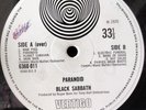 BLACK SABBATH PARANOID 1970 VERTIGO 6360 011 UK 1ST EDITION LP RARE