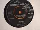 Glenda Collins, Lollipop 45 RPM Record VG Condition, R.G.M. Sound Recording