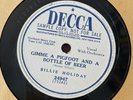 BILLIE HOLIDAY RARE white label Gimme a Pigfoot/Now or Never  Decca 78 DJ Promo