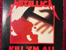 Metallica Kill 'Em All LP Vinyl Silver Megaforce 1st Press 1983 Inner L/S VG 069