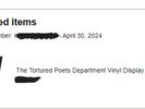The Tortured Poets Department Vinyl Display Case Taylor Swift PRESALE