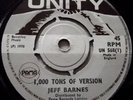 JEFF BARNES   1,000 TONS OF VERSION ** 1970 UK UNITY 7
