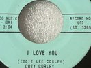 Rare Northern Deep Soul MALACO RECORDS COZY CORLEY I Love You / It’s All Over M-