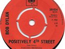 BOB DYLAN Positively 4th Street on Columbia '60s folk rock UK import 45 HEAR