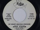 Northern Soul 45 ANDY FISHER My Heart's Beating Stronger on Fat Fish VG++ promo