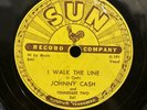 JOHNNY CASH I Walk The Line / Get Rhythm  SUN 78 rpm shellac