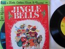 JINGLE BELLS 255 Disney Little Golden Read Along Book & Record Set Near Mint NM