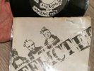 Unique handdrawn label THE AFFLICTED.ALL RIGHT BOY.BONK AFF2.KBD DIY PUNK.ISD Oi