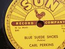 Super Rare Origina Label: CARL PERKINS - SUN 234 - Blue Suede Shoes/Honey Don't