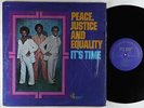 Peace, Justice And Equality - It's Time LP - Stone Gold VG+ Shrink