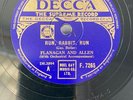 Rare 78rpm record, E-, FLANAGAN AND ALLEN : Run, Rabbit, Run , DECCA F. 7265