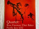 Vintage 1957 Pacific Jazz Records LP, Quartet: Russ Freeman Chet Baker 1232