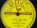 78 Rpm Rockabilly, Johnny Cash 'I walk The Line / Get Rhythm' US Sun