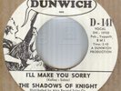 THE SHADOWS OF KNIGHT*I'LL MAKE YOU SORRY*DEMO*PSYCH*DUNWICH  RECORDS*HEAR BOTH