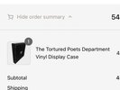 Taylor Swift The Tortured Poets Department Vinyl Display Case Import Aus USA