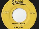 ROCKABILLY COUNTRY 45 by FRANK EVANS & HIS TOP NOTCHERS HEAR IT