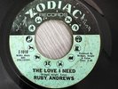 Ruby Andrews - Just Loving You - ORIGINAL 1st Press Zodiac Northern Soul 45 VG