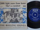 ROLLING STONES 2000 Light Years From Home RARE Denmark 45 danish She's A Rainbow