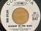 Bob Dylan - Blowin' In The Wind / Don’t Think Twice 45 White Radio Promo VG 1963