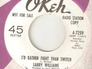 LARRY WILLIAMS Id Rather Fight Than Switch This Old Heart OKEH NORTHERN SOUL 45
